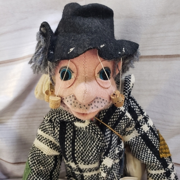 Vintage Australian Aussie Swagman Nomad Handmade Plush Doll 19 Inch Marta Mueck - Picture 2 of 10